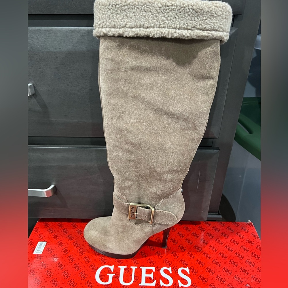 Guess Gwedesia Suede Tan Boots